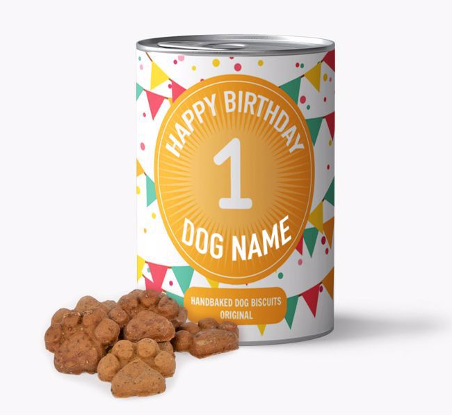Personalised 'Happy Birthday' with age Baked Dog Biscuits